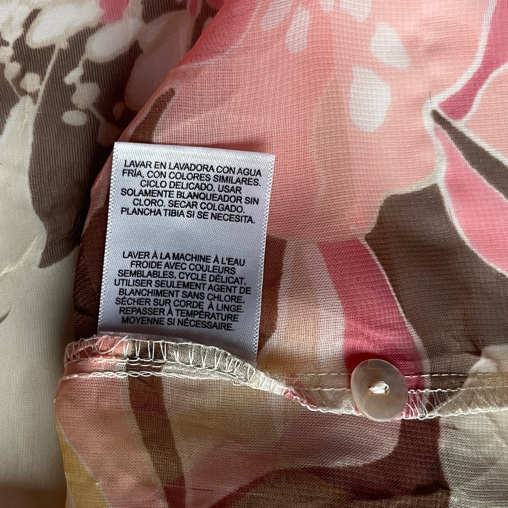 Alfred Dunner Sheer Floral Blouse - Size 12 - Picture 14 of 14